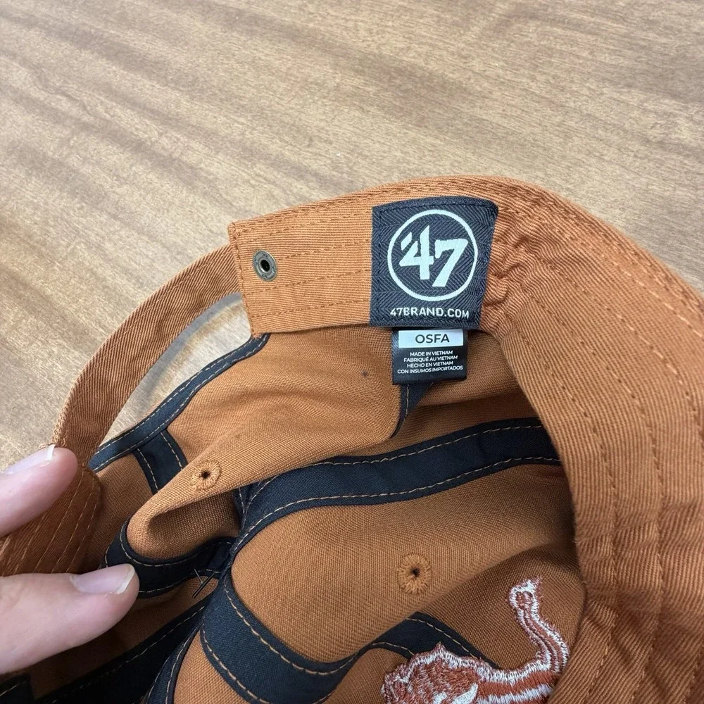 '47‎ Brand Clean Up Detroit Lions Burnt Orange/Khaki Dad Hat Cap NFL Adjustable